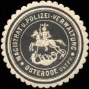 Siegelmarke Magistrat und Polizei - Verwaltung Osterode Ostpreussen W0210552